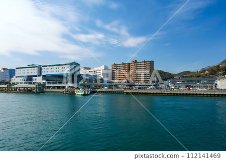 廣島縣尾道市 從海上看到的尾道市風景 112141469