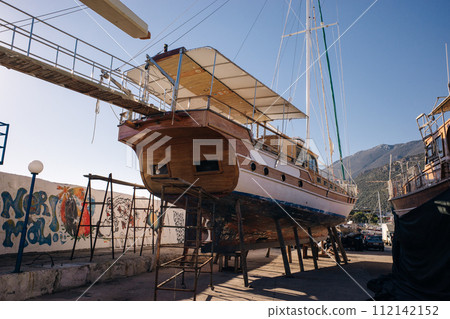The harbour at Kas or Kash on the Mediterranean coast of Turkey - may 2023 The harbour at Kas or Kash on the Mediterranean coast of Turkey - may 2023 112142152