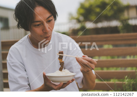 japanese dish of fried meat, korean barbecue, dietary 112142267