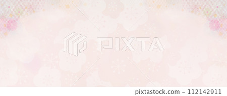 Japanese paper with traditional Japanese patterns and floral patterns, pale pink textured material 112142911