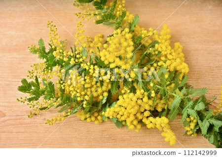 Spring yellow flowers, mimosa, mimosa, bouquet, bouquet. 112142999