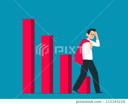 Business failure and bankruptcy. Vector illustration concept Business failure and bankruptcy. Vector illustration concept 112143228