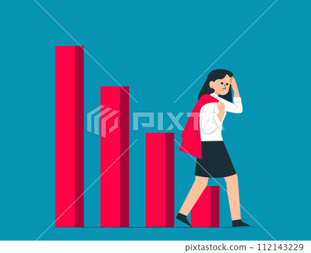Business failure and bankruptcy. Vector illustration concept 112143229