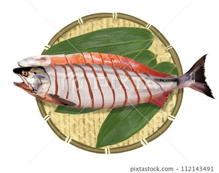 鮭魚(魚片)濾鍋,附竹葉 鮭魚(魚片)濾鍋,附竹葉 112143491