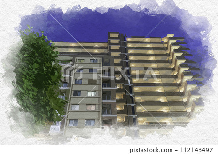 Watercolor style Takasaki Station West Exit APA Gardens Takasaki Station Takasaki City, Gunma Prefecture 112143497