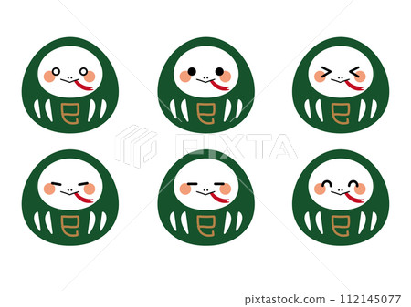 Snake Daruma Year of the Snake New Year's card material Snake Daruma Year of the Snake New Year's card material 112145077