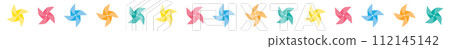 children's day colorful windmill line 112145142
