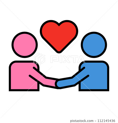 Couple formation icon. love between a man and a woman. vector. Couple formation icon. love between a man and a woman. vector. 112145436