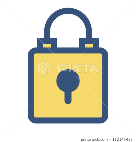 Key icon. Padlock icon. vector. 112145482