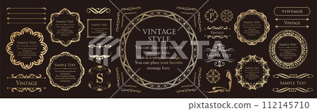 vintage frame design set 112145710