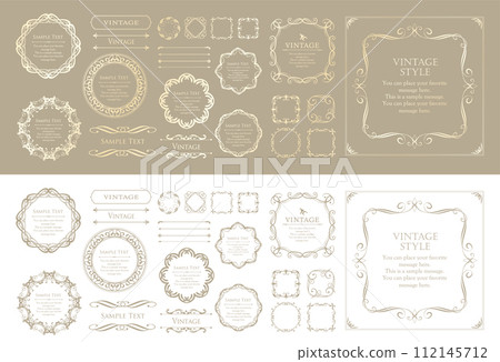 vintage frame design set 112145712