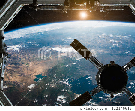 Earth seen from the space station 112146615