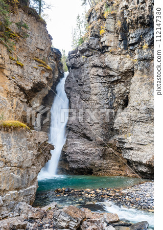 Johnston Canyon, Upper Falls. Banff National Park, Canadian Rockies, Alberta, Canada. Johnston Canyon, Upper Falls. Banff National Park, Canadian Rockies, Alberta, Canada. 112147380