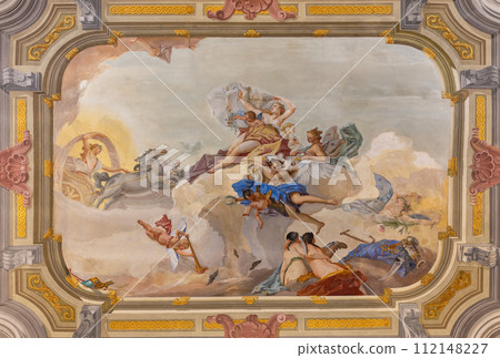 beautiful painting on the ceiling in Giusti Palace 112148227
