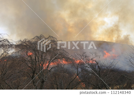 Omuroyama mountain burning blaze Omuroyama mountain burning blaze 112148340