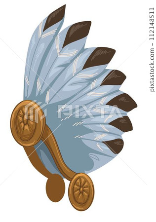 Mayan headgear with feathers, culture and customs 112148511