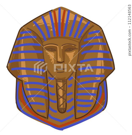 Tutankhamun, gold tomb of pharaoh mummy vector Tutankhamun, gold tomb of pharaoh mummy vector 112148563