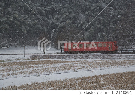 白雪覆蓋的一乘谷朝倉氏遺址 112148894