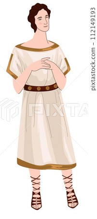 Ancient greece character, man in antique clothes Ancient greece character, man in antique clothes 112149193