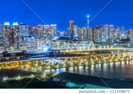 【東京都會景觀】從台場到市中心的城市夜景 【東京都會景觀】從台場到市中心的城市夜景 112149675