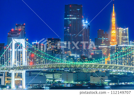 【東京都會景觀】從台場到市中心的城市夜景 【東京都會景觀】從台場到市中心的城市夜景 112149707