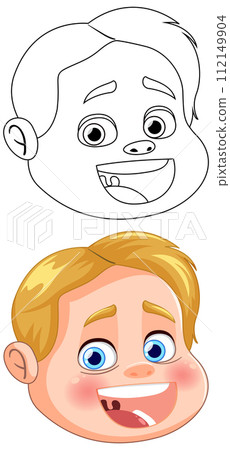 Expressions of Joy: Cartoon Faces Expressions of Joy: Cartoon Faces 112149904