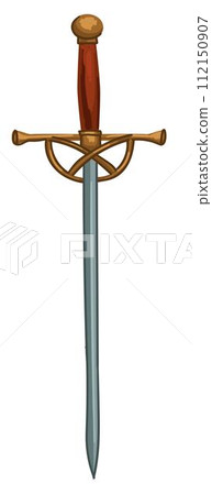 Antique sword with heavy handle and sharp blade 112150907