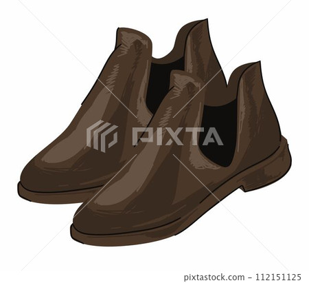 Simple boots made of leather, footwear for men Simple boots made of leather, footwear for men 112151125