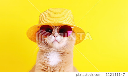 Funny cat in fashion sunglasses Funny cat in fashion sunglasses 112151147