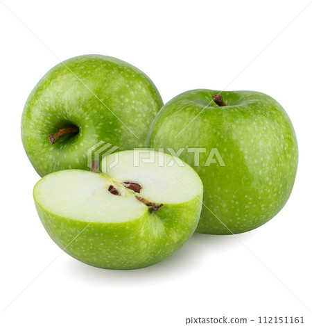 Fresh green apple isolated on a white background Fresh green apple isolated on a white background 112151161