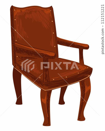 Old fashioned wooden chair, vintage furniture Old fashioned wooden chair, vintage furniture 112151221