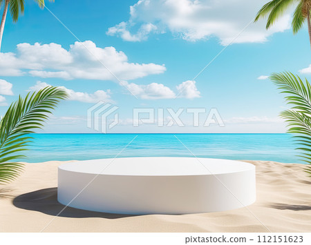 Podium with copy space for product display 112151623