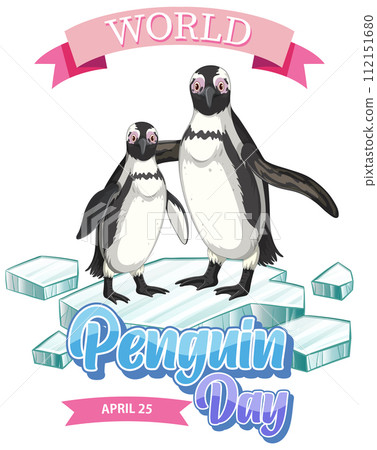 Celebrating World Penguin Day Illustration 112151680