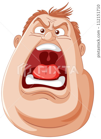 Angry Man Yelling Cartoon Illustration Angry Man Yelling Cartoon Illustration 112151710