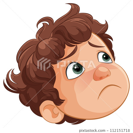 Worried Young Boy Cartoon Expression Worried Young Boy Cartoon Expression 112151718