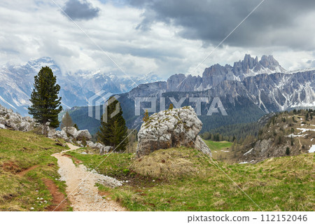 landscape in the Dolomites, Five Towers(Cinque Torri) 112152046