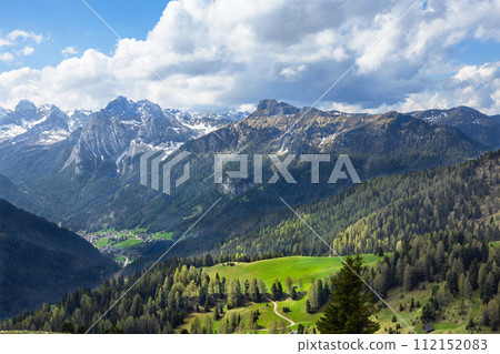 Passo Gardena in the Dolomites of Italy 112152083