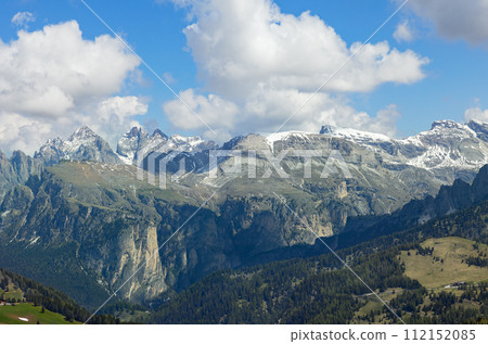 Passo Gardena in the Dolomites of Italy 112152085