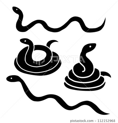 簡單插畫蛇年卡素材 簡單插畫蛇年卡素材 112152968