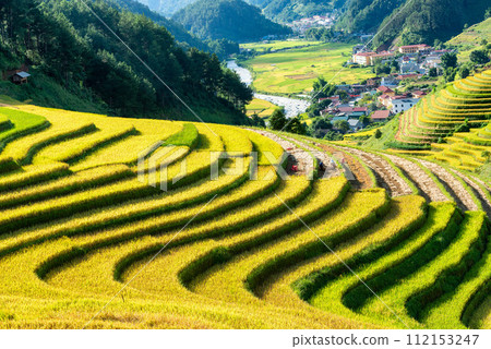 Mu Cang Chai, Vietnam - November 05, 2022 Mu Cang Chai, Vietnam - November 05, 2022 112153247