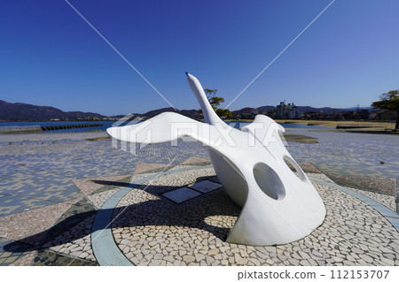 天鵝在翅膀的露臺上拍打（福井縣歐巴馬市） 112153707