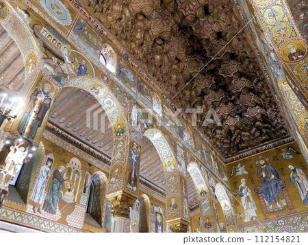 Beautiful ceiling of the Palatine Chapel, Norman Royal Palace (Palermo, Italy) Beautiful ceiling of the Palatine Chapel, Norman Royal Palace (Palermo, Italy) 112154821
