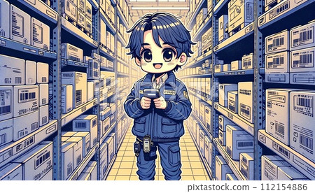 male warehouse worker 112154886