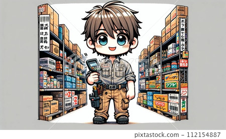 male warehouse worker 112154887