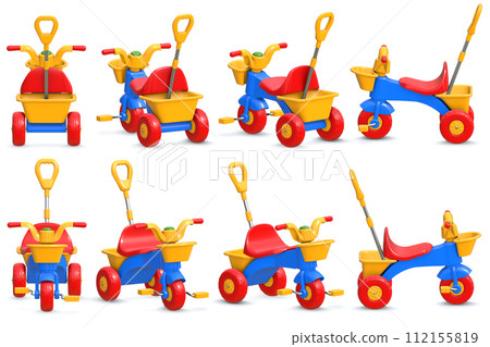 Colorful Plastic Tricycle Set 112155819