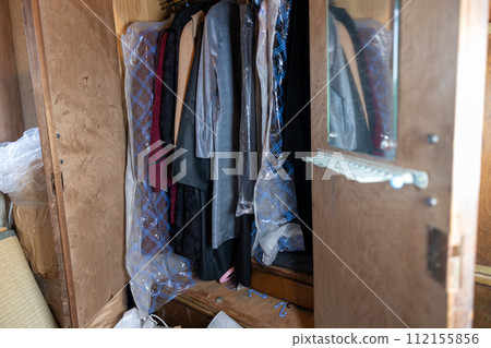 Old wardrobe in my parents' closet 112155856