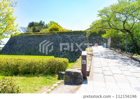 【日本名城百選】【壽電軒地區】兵庫縣丹波筱山市筱山城、北廊門跡、本丸石牆1 112156196