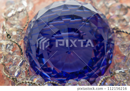 水晶玻璃_玻璃_球_藍色 112156216