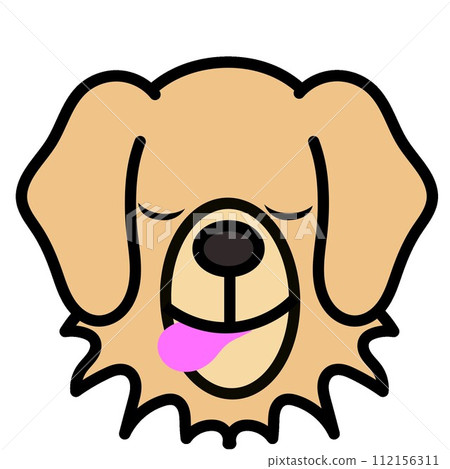 Golden retriever face illustration for GIF animation 112156311