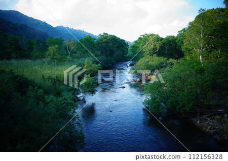A river flowing through Ozegahara 112156328